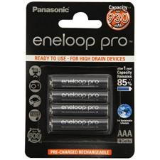 Panasonic Eneloop Pro 900mAh AAA 4 darabos előtöltött akkucsomag univerzális akkumulátor töltő