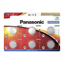 Panasonic gombelem (CR2025, 3V, lítium) 6db / csomag (CR-2025EL/6BP) (CR-2025EL/6BP) gombelem