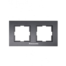 Panasonic Karre Plus 2-es sorolókeret vízszintes fekete(Felirattal) világítási kellék