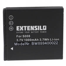  Panasonic Lumix DMC-FX55 készülékhez kamera akkumulátor (3.7V, 1000mAh / 3.7Wh, Lithium-Ion) - Utángyártott panasonic videókamera akkumulátor