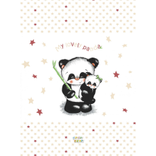 Panda Babastar puha 2 ékes pelenkázó lap 50*70 cm - bézs panda és mamája pelenkázó matrac