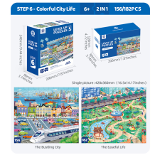 Panda Juniors - Level Up puzzle - 6 szint -  156/182 db-os puzzle kreatív és készségfejlesztő