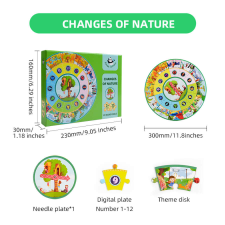 Panda Juniors - My round puzzle - Évszakok puzzle, kirakós