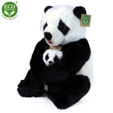  Panda plüssfigura kicsinyével 27 cm ECO-FRIENDLY plüssfigura