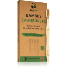 Pandoo Bamboo Toothbrush bambuszos fogkefe Medium Soft 4 db fogkefe
