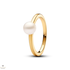 Pandora 14k aranyozott édesvízi tenyésztett gyöngyös gyűrű 50-es méret - 163157C01-50 gyűrű