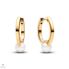 Pandora 14k aranyozott édesvízi tenyésztett gyöngyös karika fülbevaló - 263170C01 fülbevaló