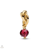 Pandora 14k aranyozott fazettált piros örökkévalóság kör függő charm - 763462C07