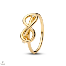 Pandora 14K aranyozott végtelen csomó gyűrű 56-os méret - 163759C01-56 gyűrű