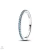 Pandora Csillogó kék fél örökkévalóság gyűrű 50-es méret - 192999C03-50