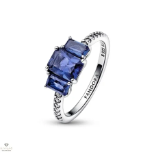 Pandora Csillogó Kék Szögletes gyűrű 54-es méret - 192389C01-54 gyűrű