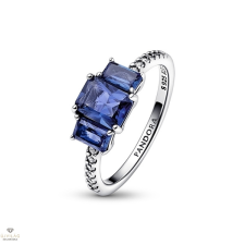 Pandora Csillogó Kék Szögletes gyűrű 56-os méret - 192389C01-56 gyűrű
