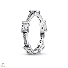 Pandora Csillogó Szögletes Pavé gyűrű 50-es méret - 192397C01-50 gyűrű