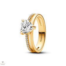 Pandora Dupla gyűrű szív alakú kővel 54-es méret - 163100C01-54 gyűrű