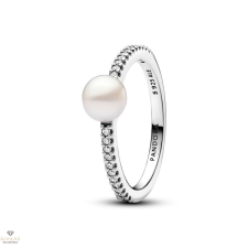 Pandora édesvízi tenyésztett gyöngyös pavé gyűrű 48-as méret - 193158C01-48 gyűrű