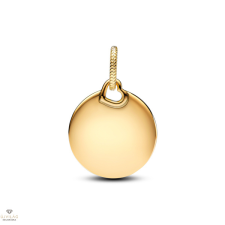 Pandora gravírozható 14k aranyozott kör medál - 368610C00 medál
