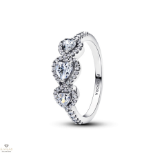Pandora Hármas szív alakú gyűrű 50-es méret - 194413C01-50 gyűrű