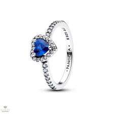 Pandora Kiemelt hercegnőkék szív gyűrű 58-as méret - 198421C09-58 gyűrű