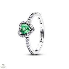 Pandora Kiemelt mentazöld szív gyűrű 52-es méret - 198421C08-52 gyűrű