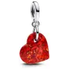 Pandora Moments 793348C01 Opálfényű vörös szív függő charm (Ag925/1000, 1 g)