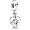 Pandora Moments People 799294C01 Örök barátok szív függő charm (Ag 925/1000, 2,6 g)