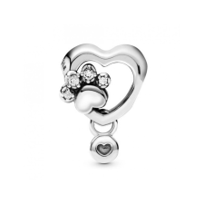 Pandora Női gyöngydísz Pandora SPARKLING PAW PRINT & HEART medál