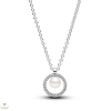 Pandora pavé karikás édesvízi tenyésztett gyöngyös nyaklánc - 393165C01-45