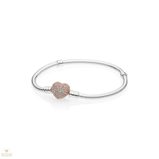 Pandora Rosé szív karkötő 19 cm - 586292CZ-19 karkötő