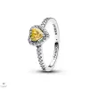 Pandora Sárga Szív gyűrű 54-es méret - 198421C06-54