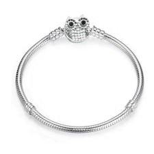 Pandora stílusú karlánc - bagoly- 19 cm karkötő