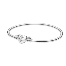  Pandora szárnyas szív karkötő, ezüst - 19 cm karkötő