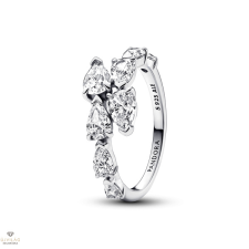 Pandora szikrázó átlapolt köves gyűrű 48-as méret - 193004C01-48 gyűrű