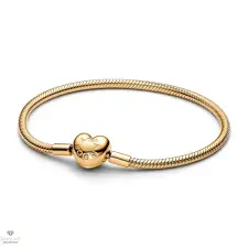 Pandora Szív csatos kígyólánc karkötő 18 cm - 563050C00-18 karkötő