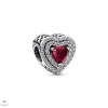 Pandora szív piros kővel charm - 799218C02