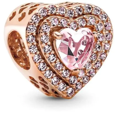 Pandora Timeless 789218C01 Szikrázó lapos szív charm medál