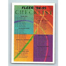 Panini 1994-95 Fleer Checklist #239 Checklist gyűjthető kártya