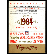Panini 2012-2013 Panini Cooperstown Credentials #4 Don Drysdale gyűjthető kártya
