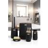Panitalia Nida 5 részes fürdőszoba szett matt fekete fa betétes színben