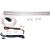 Pannon Led 200cm-es 28 Wattos, 12 Voltos középfehér LED, átlátszó, sarok alumínium profilban, fix tápegységgel (120db 2835 SMD LED)