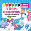 Pannon-Literatúra Kft. Vidám unikornis - 6 színű festékpalettával minden oldalon - ajándék ecsettel
