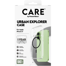 PanzerGlass CARE tok Apple iPhone 17-hez, Urban, átlátszó/fekete, MagSafe (CR85101) tok és táska