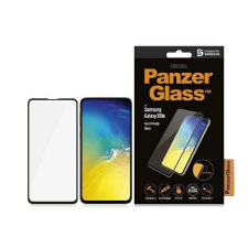 PanzerGlass E2E Super+ edzett üveg fekete szegéllyel Samsung Galaxy S10e mobiltelefon kellék