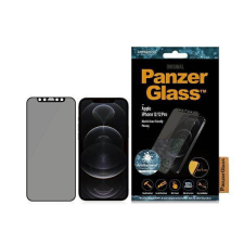 PanzerGlass E2E Super+ iPhone 12/12 Pro tokbarát antibakteriális mikrofraktúrás Privacy fekete kijelzővédő fólia mobiltelefon kellék