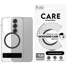 PanzerGlass Feature Black Kickstand & QI MagSafe-kompatibilis tok Samsung Galaxy S25 - átlátszó tok és táska