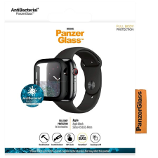 PanzerGlass Full Protection Apple Watch 4 / 5 / 6 / SE üvegfólia - 44mm, fekete keret okosóra kellék