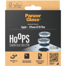 PanzerGlass HoOps Apple iPhone 15/15 Plus kamera védő gyűrű - kék alumínium mobiltelefon kellék