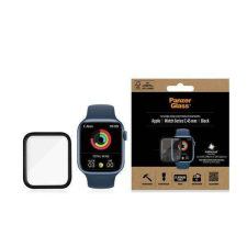 PanzerGlass lekerekített Apple Watch 7 45mm antibakteriális fekete képernyővédő fólia okosóra kellék