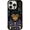 PanzerGlass Nimmy Cool&Cute 2.0 Monkey Tok iPhone 16 Pro - Fekete (N-KM-IP16-PRO-016)