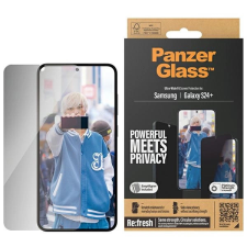 PanzerGlass Ultra-Wide Fit betekintésvédett edzett üveg felhelyezést segítő kerettel Samsung Galaxy S24+ mobiltelefon kellék