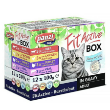 Panzi Állateledel alutasakos PANZI FitActive FitaBox macskáknak 12x100g macskaeledel